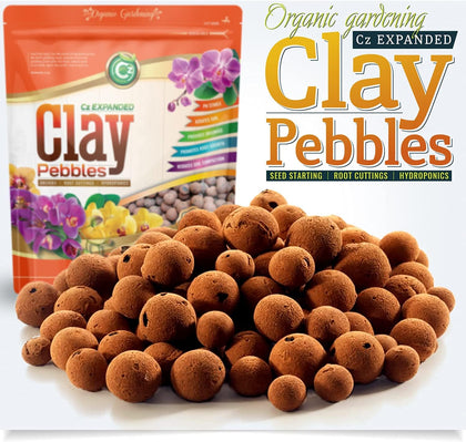Expanded Clay Pebbles Grow Media for Orchids, NFT DWC Hydroponics, Aquaponics, Aquaculture LECA Plant Garden Soil