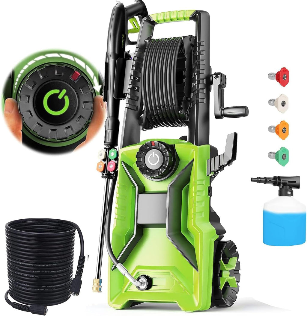 Electric Pressure Washer 5000 PSI Power Wahser with Pressure Control | Powerwashers for Homeowners, 33FT Hose, 500ml