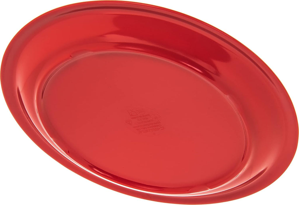 Kingline Dinner Plate, Heavy Duty Melamine Dish for Serving, 9", 48 Count, Red