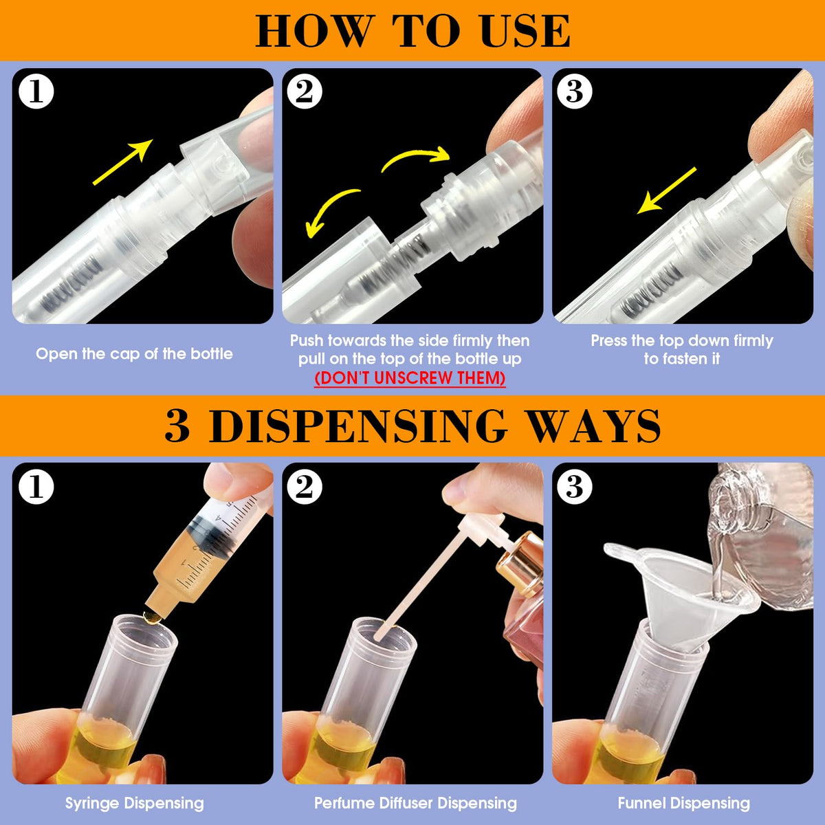 60PCS 10ml Mini Spray Bottle, Small Sample Containers for Perfume