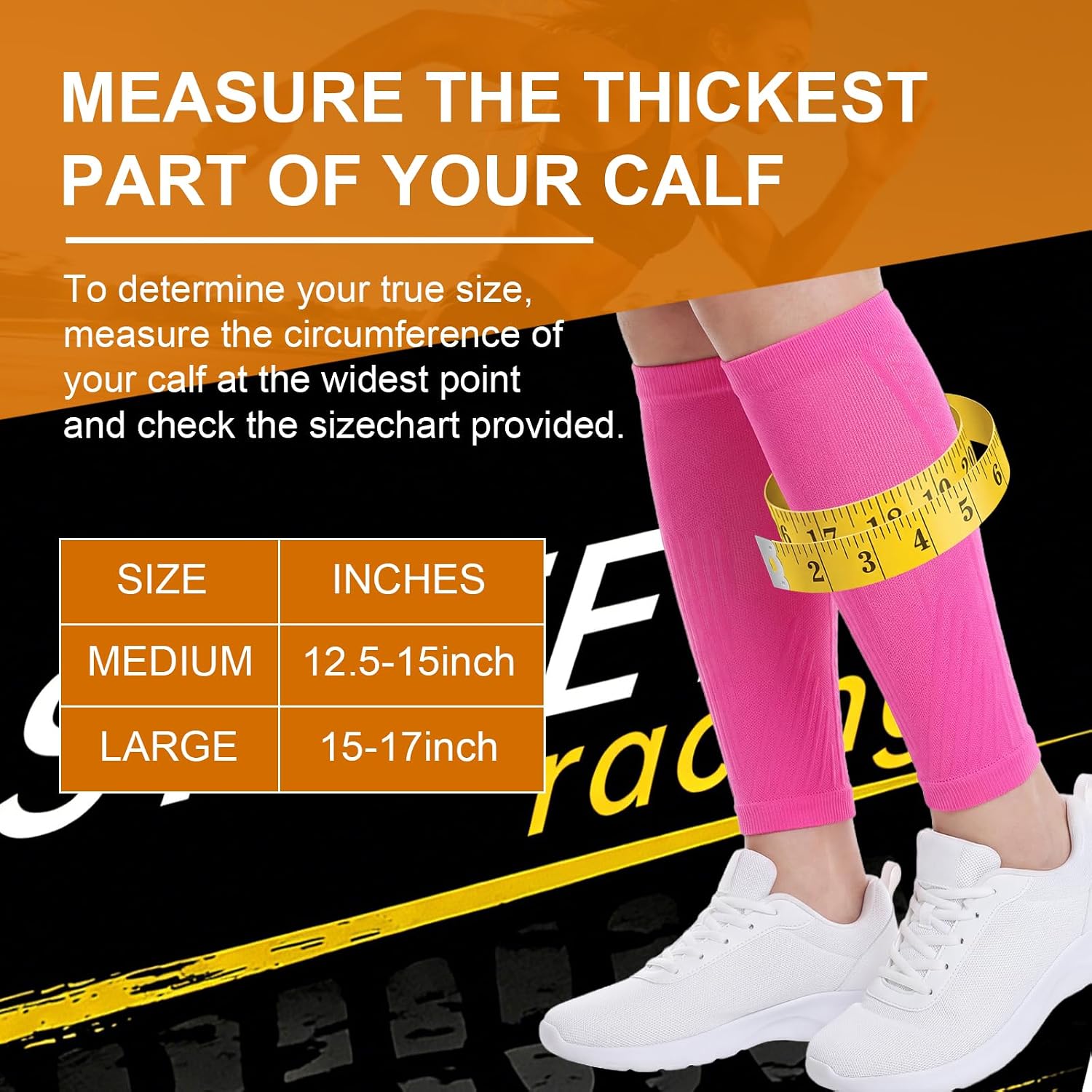 4 Pairs Colorful Calf Compression Sleeves for Men and Women, Breathable Footless Compression Socks Support for Shin