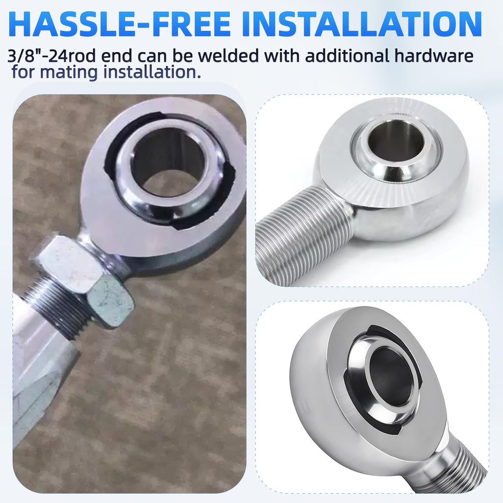 YIFUOK 3/8"-24 Rod End Bearing, RH Thread Heim Joint Kit