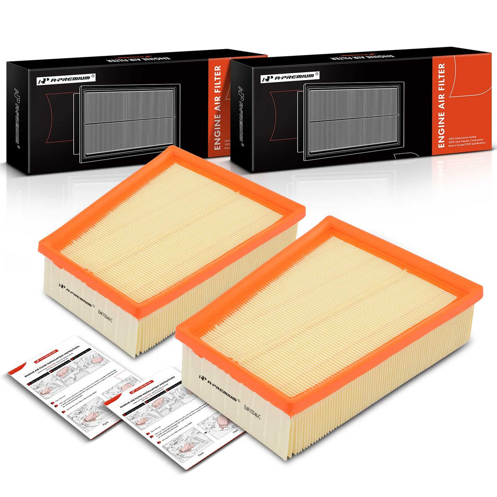 A-Premium 2-PC Engine Air Filter Compatible with Nissan Model