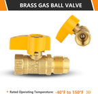 1PC HeSun 1/2" FIP x 1/2" OD Straight-Flare Gas Ball Valve(VALVE231-1)