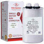 Globe Capacitor, Oval Run Start, 35MFD CBB65 Single Element, 370V/440V