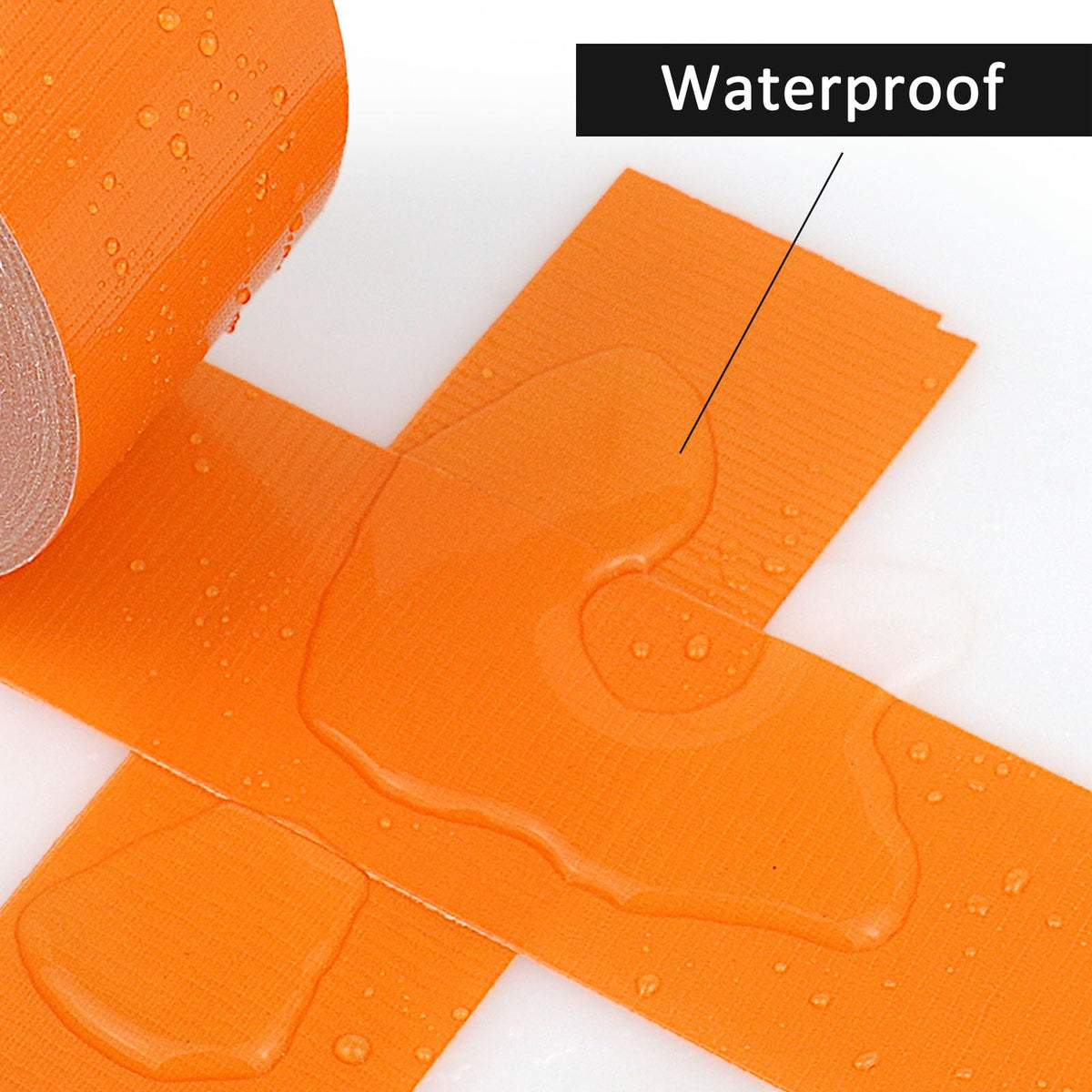 1Pack 3inch Duct Tape Heavy Duty Waterproof Orange 9Mil 20Yds