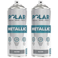 Polar Metallic Multi-Surface Spray Paint - Silver - 400ml (Pack of 2)