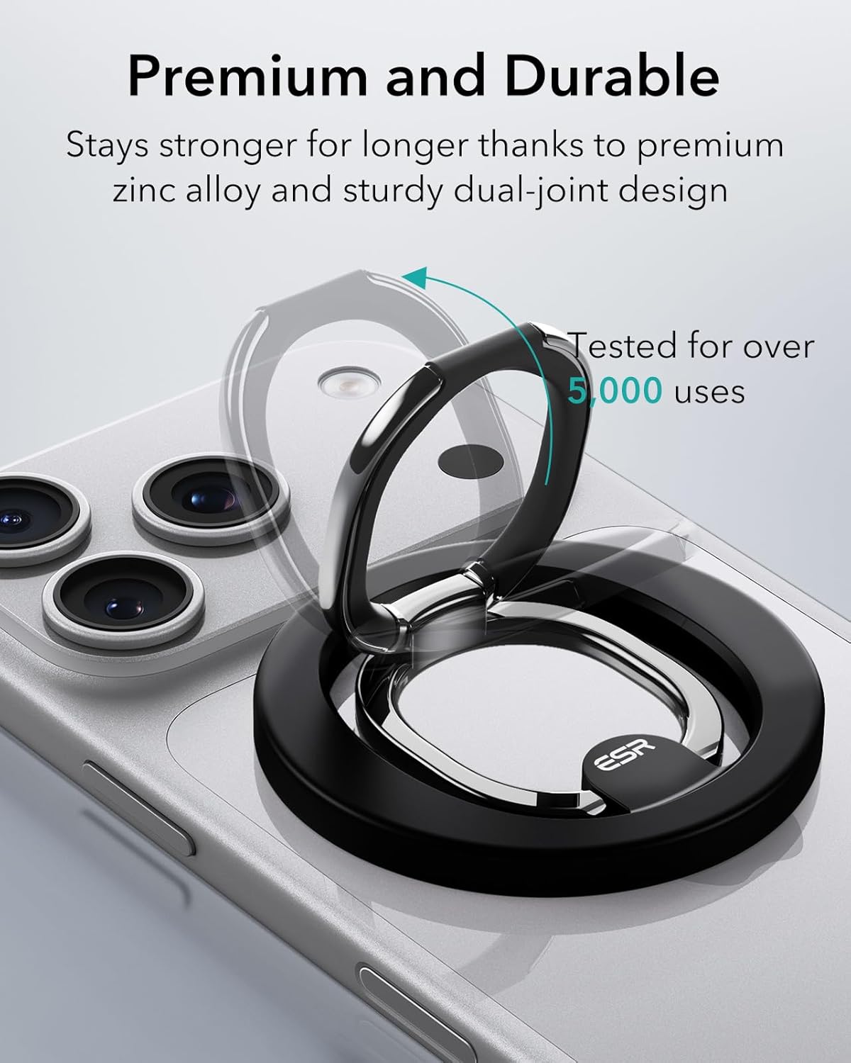 for MagSafe Phone Grip for iPhone 17-12, 2-Way Magsafe Ring Holder | Magnetic Phone Grip, Magnetic Phone Grip for
