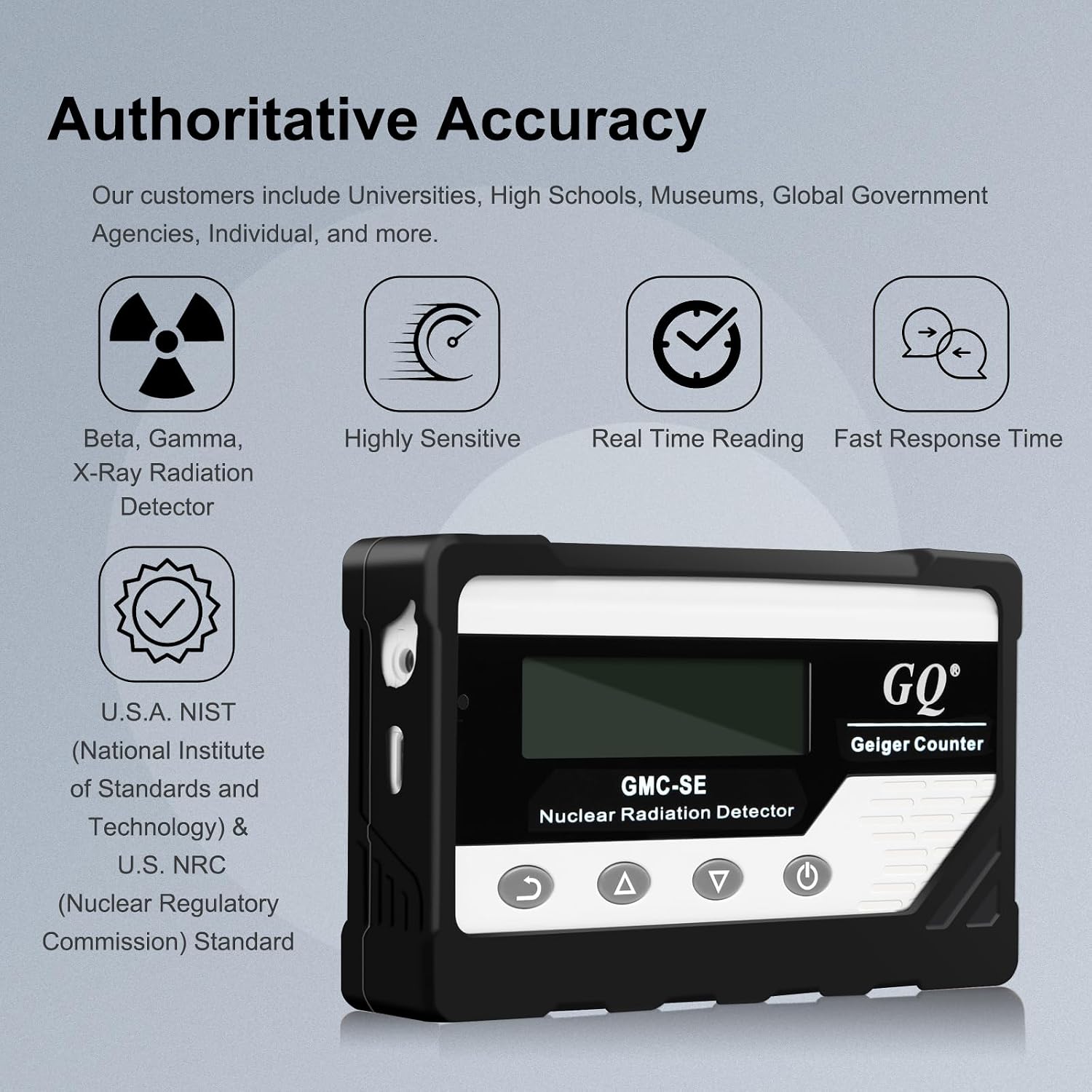 GMC-SE Geiger Counter Radiation Detector Beta Gamma X-ray Portable Radiation Monitor Meter Digital Nuclear Radiation