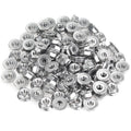 HELIFOUNER 100 Pieces #8-32 Flange Nuts, Serrated Flange Hex Lock Nuts Assortment Kit, 304 Stainless Steel (18-8), Bright Finish, Coarse Thread