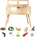 Brooder Box for Chicks, Kit with Heat,Chick Brooder Box with Sliding Door,with Thermostat,Table Legs, Temperature and
