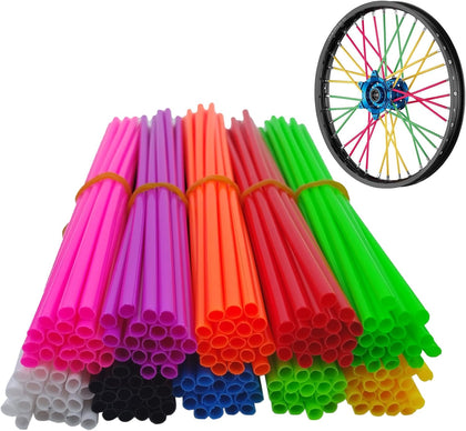 180 PCS Spoke Skins Spoke Covers Plastic Bike Wheels Decorations Dirt Bike Rim Wraps Protector,10 Colors Bicycle