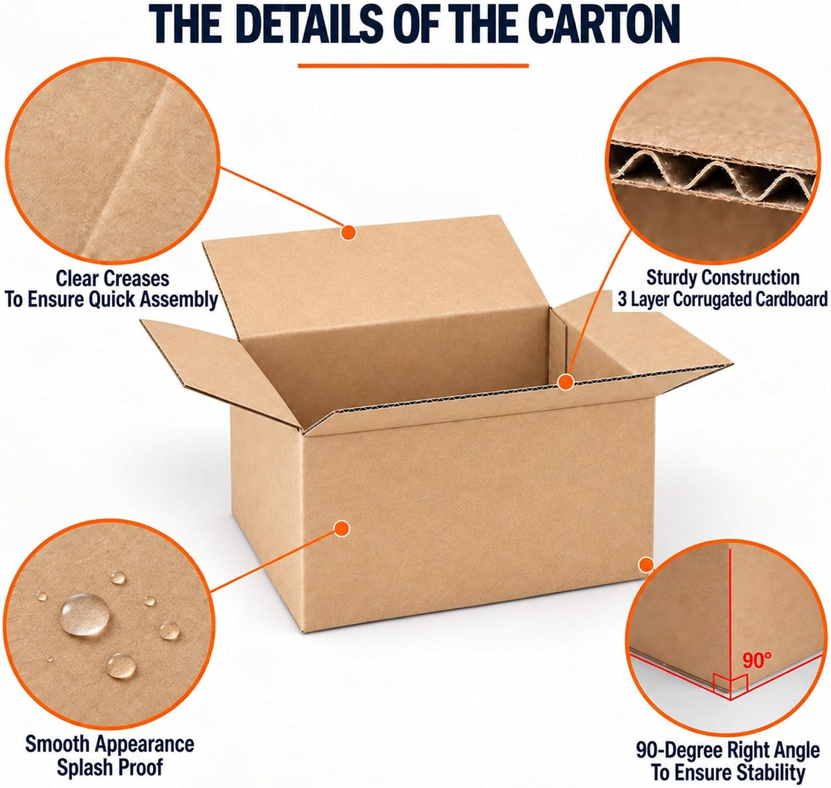 8x6x4 Shipping Boxes, 50 Pack Kraft Corrugated Mailers Sturdy small cardboard boxes for small business mailing