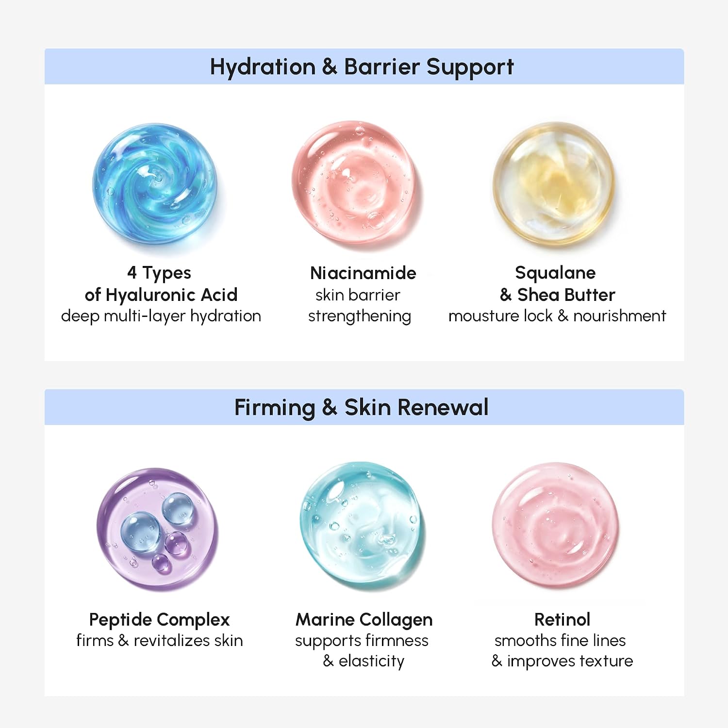Face Moisturizer – Firming & Lifting Face Cream for Women with Collagen, Retinol & Hyaluronic Acid – Day & Night