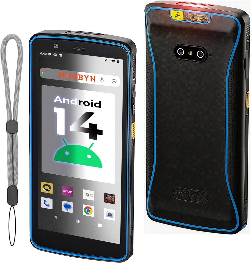 Android Barcode Scanner with Large Screen 5.7-inch PDA Android 14, 2D 1D QR Barcode Scanner, Inventory Handheld