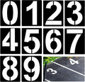 8inch Large Number Stencils, Reusable Curb Address Numbers 10pcs Plastic Parking Stencils for Painting from 0 to 9