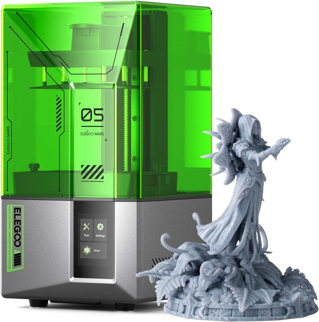 Mars 5 MSLA Resin 3D Printer, Resin Printer for Beginner | Auto-Leveling, Smart Mechanical Sensor, Overheat