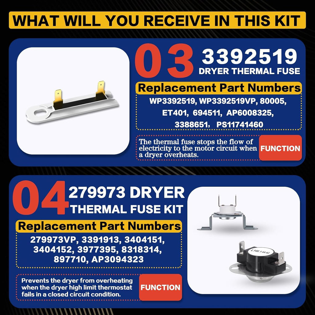 MED5630HC2 MED5630HC1 Dryer Heating Element Kit Fit for May-tag MEDB765FW0