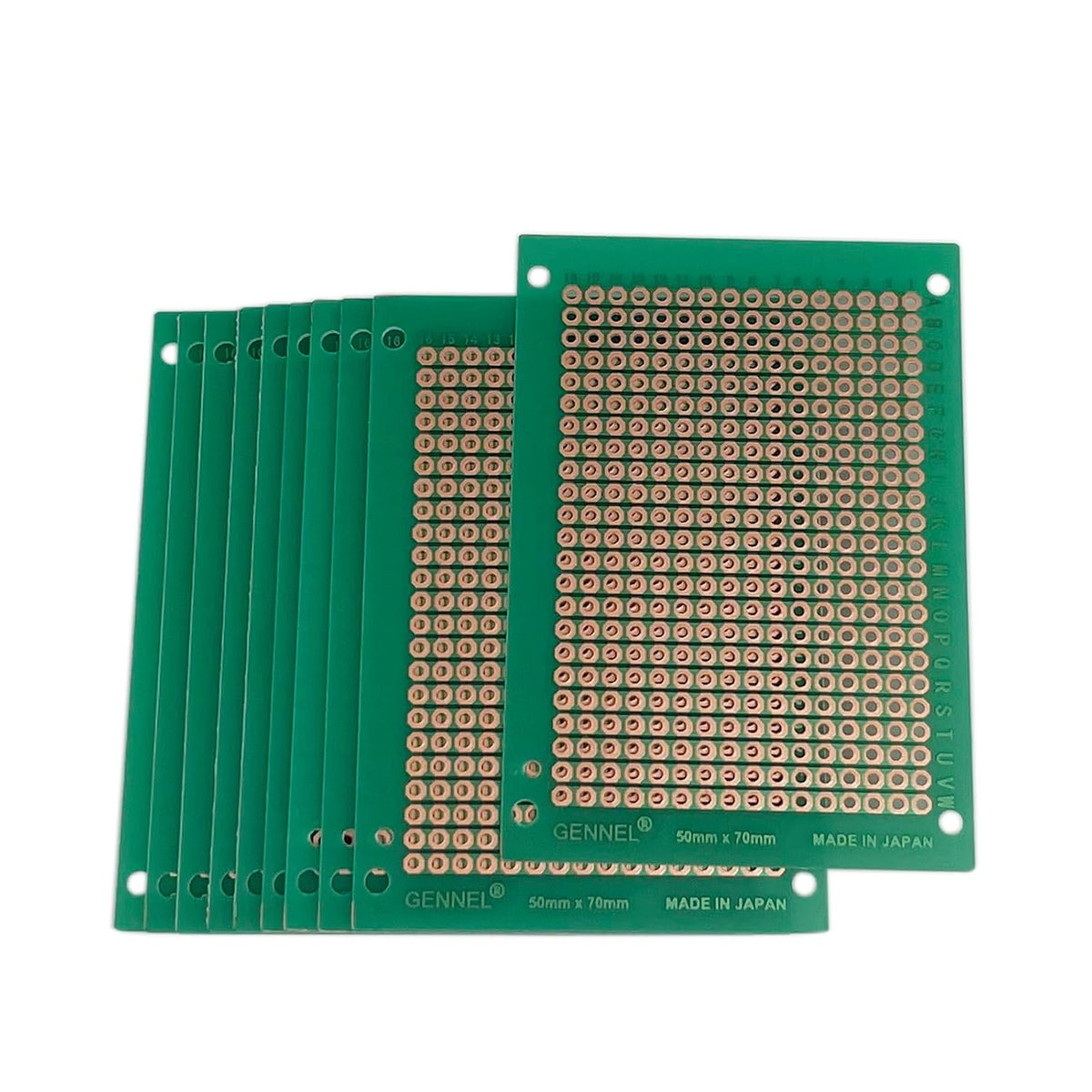 10pcs 50mm x 70mm Copper Strip PCB Board, 368 Holes Perfboard