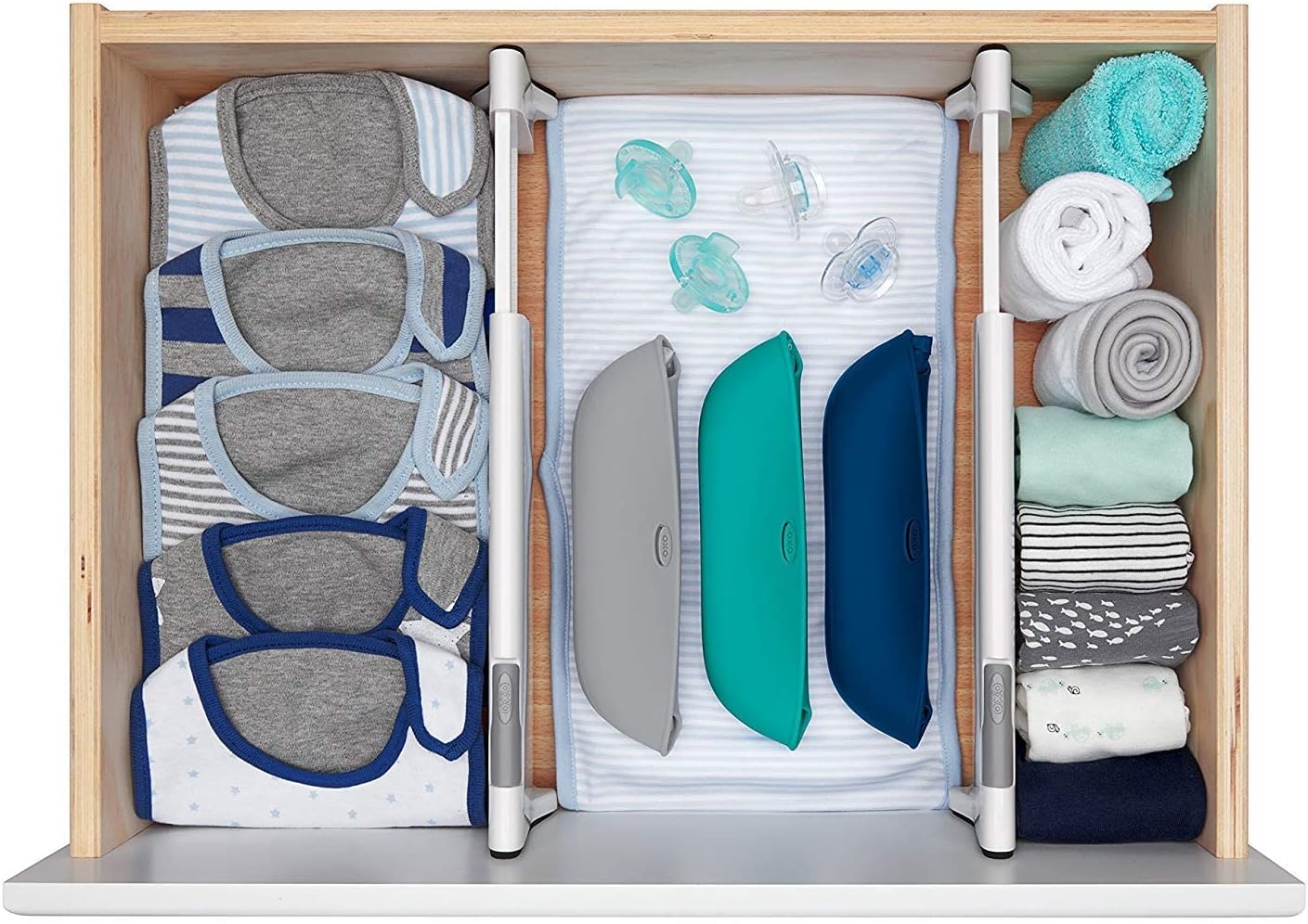 Tot Expandable Drawer Dividers, 4-Pack Drawer Organizers