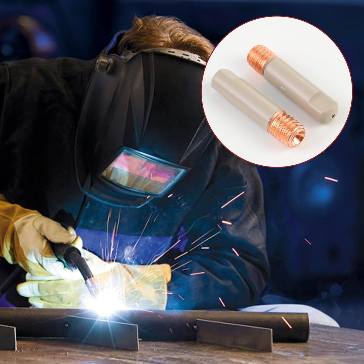 MIG Welding Contact Tips with Non-Stick Coating .035" 20pk