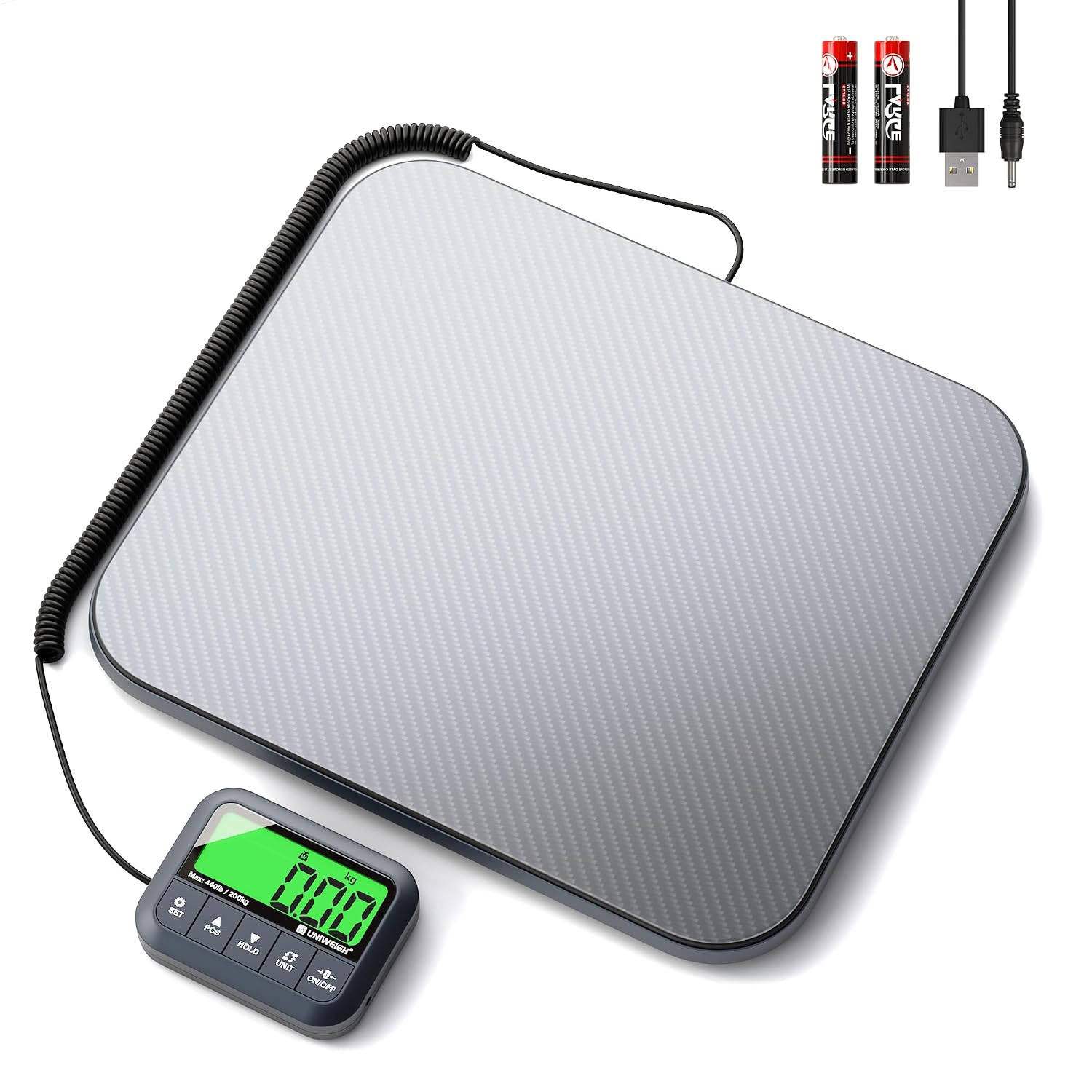Digital Postal Scale 440lb/0.35oz Accuracy for Shipping Packages | Hold/Tare/Count,Commercial Package Scale for Small
