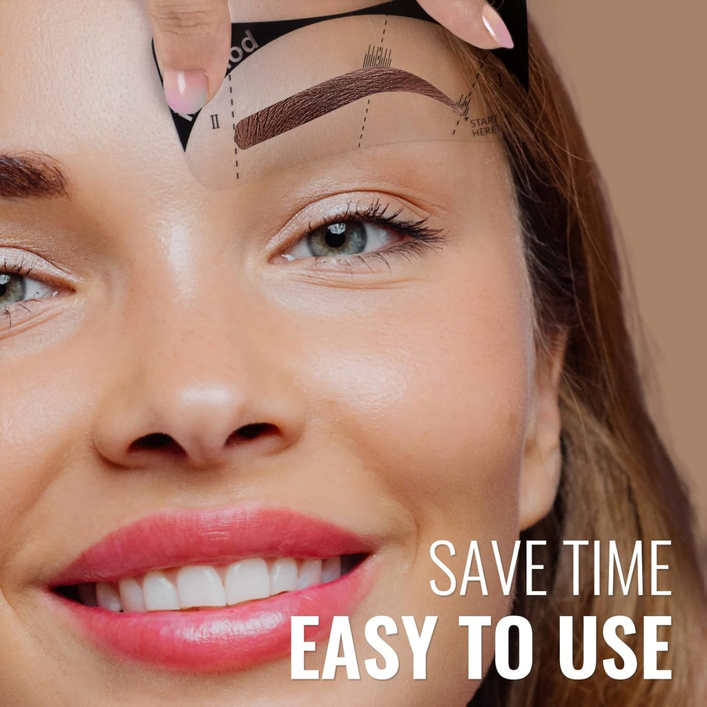 Eyebrow Stencils Eyebrows Shape Reusable - 27 Eyebrow Stencil Kit, Brow Stencils for Eyebrow Stamp, Eyebrow Shaping