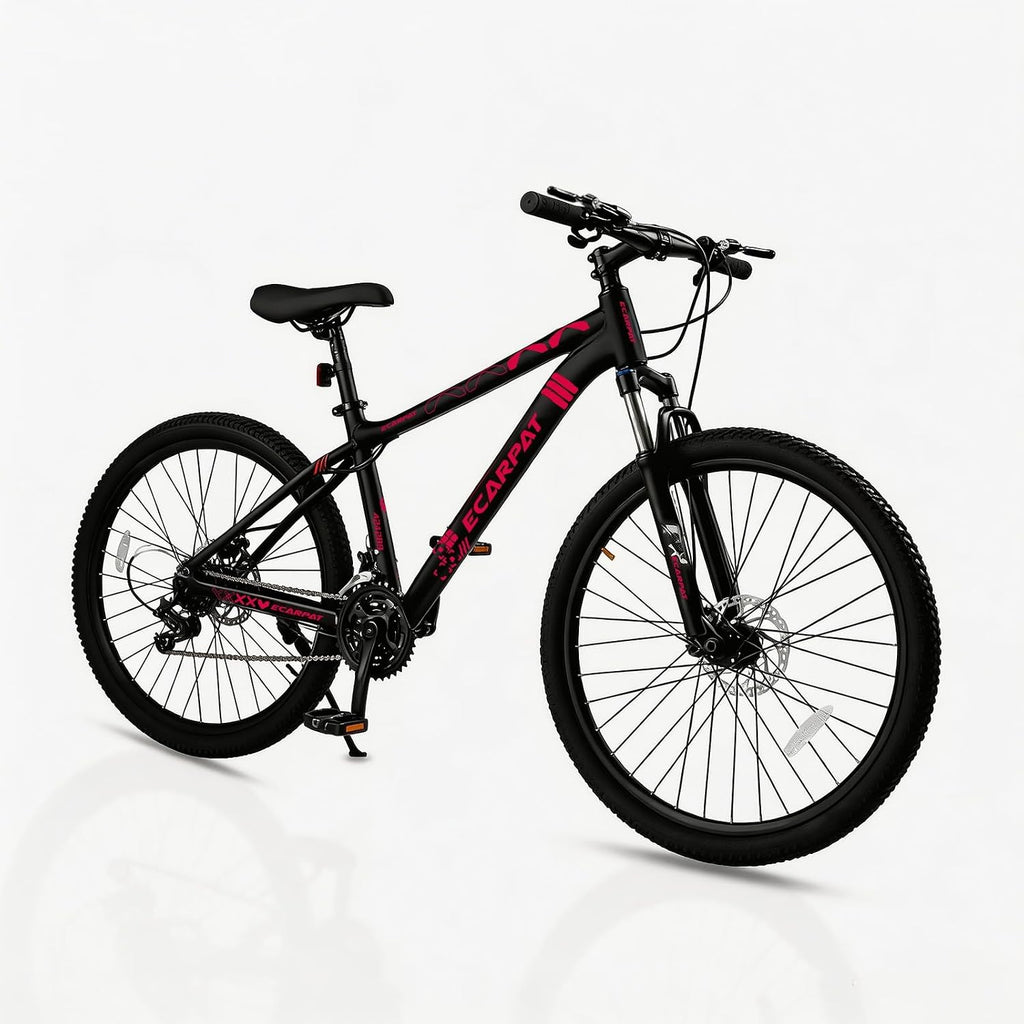 Hardtail Mountain Bike, 26 Inch Wheels Outdoor Cycling Bike, 7-Speed Trigger Shifter, Knobby Mountain Tires