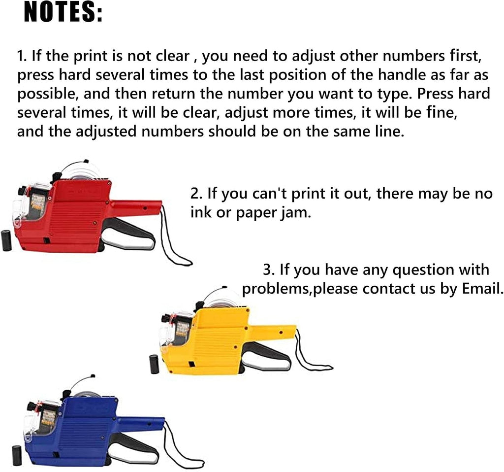 JIAYING MX-6600 10 Digits 2 Lines Price tag Gun Labeler with 3 Rolls Double Line Price Label Paper for Office, Retail
