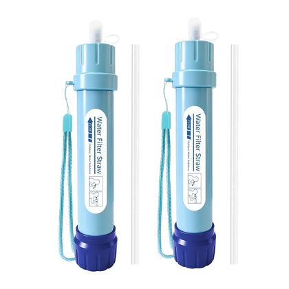 Personal Water Filter Straw Outdoor Portable Water Purifier Filtration Survival Gear for Hiking, Camping, Travel and