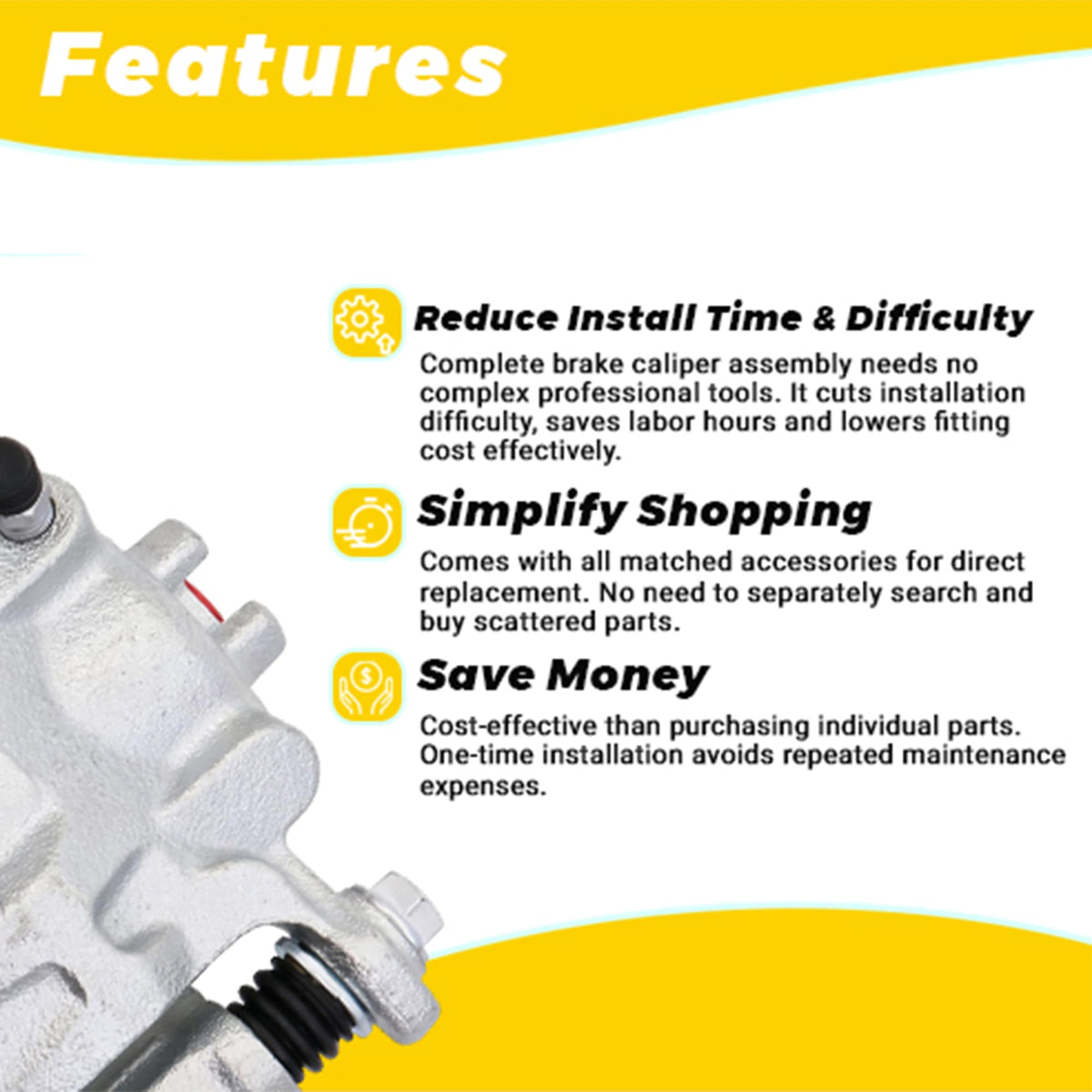 Rear Disc Brake Caliper Pair with Bracket 18-B5310
