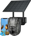 4G Solar Cellular Wildlife Trail Camera with SIM Card,No WiFi Outdoor | Live Streaming,2K HD,Night Vision,Motion