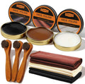 9 Pcs Shoe Polish Kit for Leather Boots, Brown Neutral Black Shoe Polish for Shoes, Leather Shoes Care Shine Kit