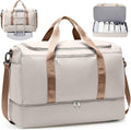 Travel Duffle Bag with Shoe Compartment, XL Weekender Bags for Women, Carry On Overnight Bags for Gym Sports &