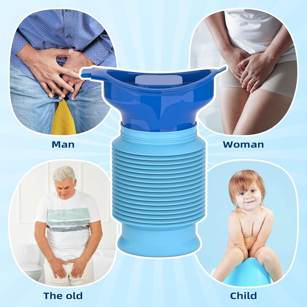 Pee Bottles for Men, Adjustable Emergency Urinal 750ml, Car Pee Bottle for Men and Women, Portable Toilet for Car