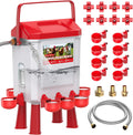 Continuous Automatic Chicken Waterer with Float Valve, 3 Gallons