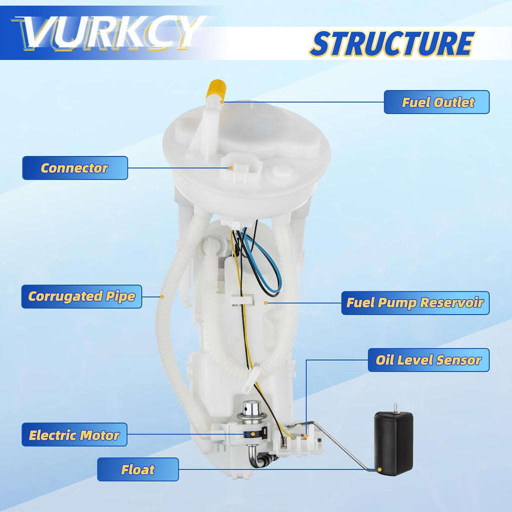 Vurkcy Electric Fuel Pump Assembly Compatible with 2001-2005 Honda Civic