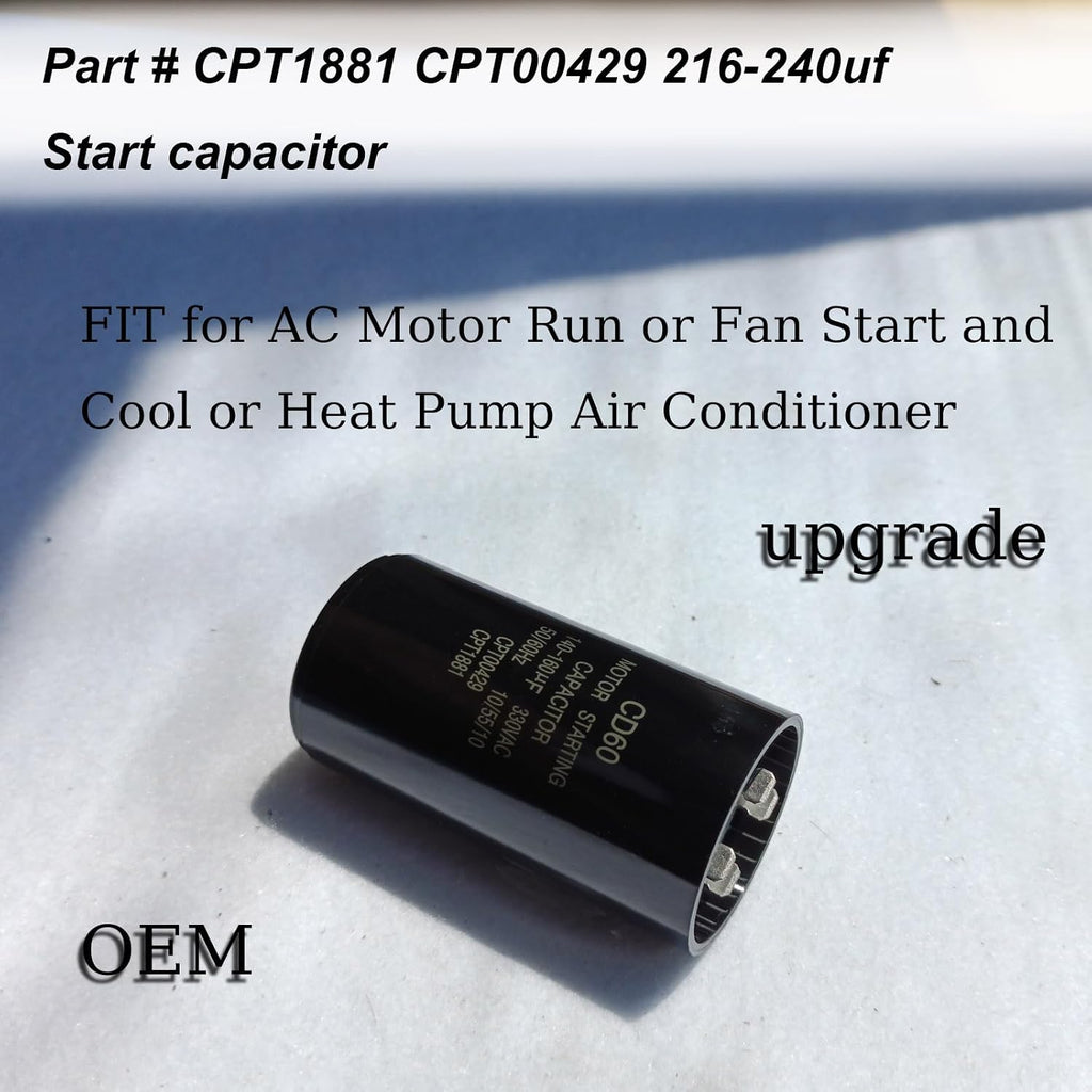 CPT00429 216-240 MFD 330 Volt Start Capacitor fit for American Standard