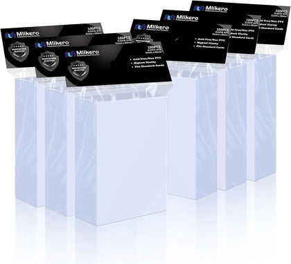 600 Count Card Sleeves, Clear Soft Trading Card Sleeves, Polypropylene (PP), Fit for MTG, TCG, Baseball, Football