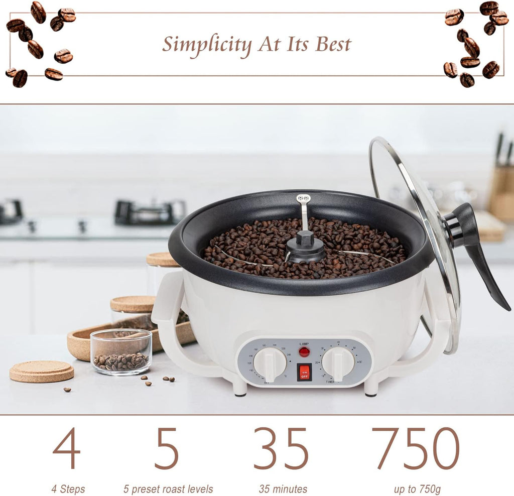 Upgraded Coffee Roaster, Electric Coffee Bean Roaster Machine for Home