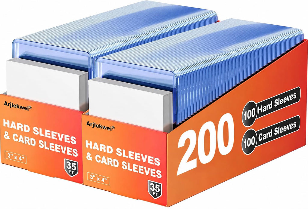 400 Card Sleeves Hard Plastic, Arjiekwei 3"X 4" Trading Card Holder, 35PT