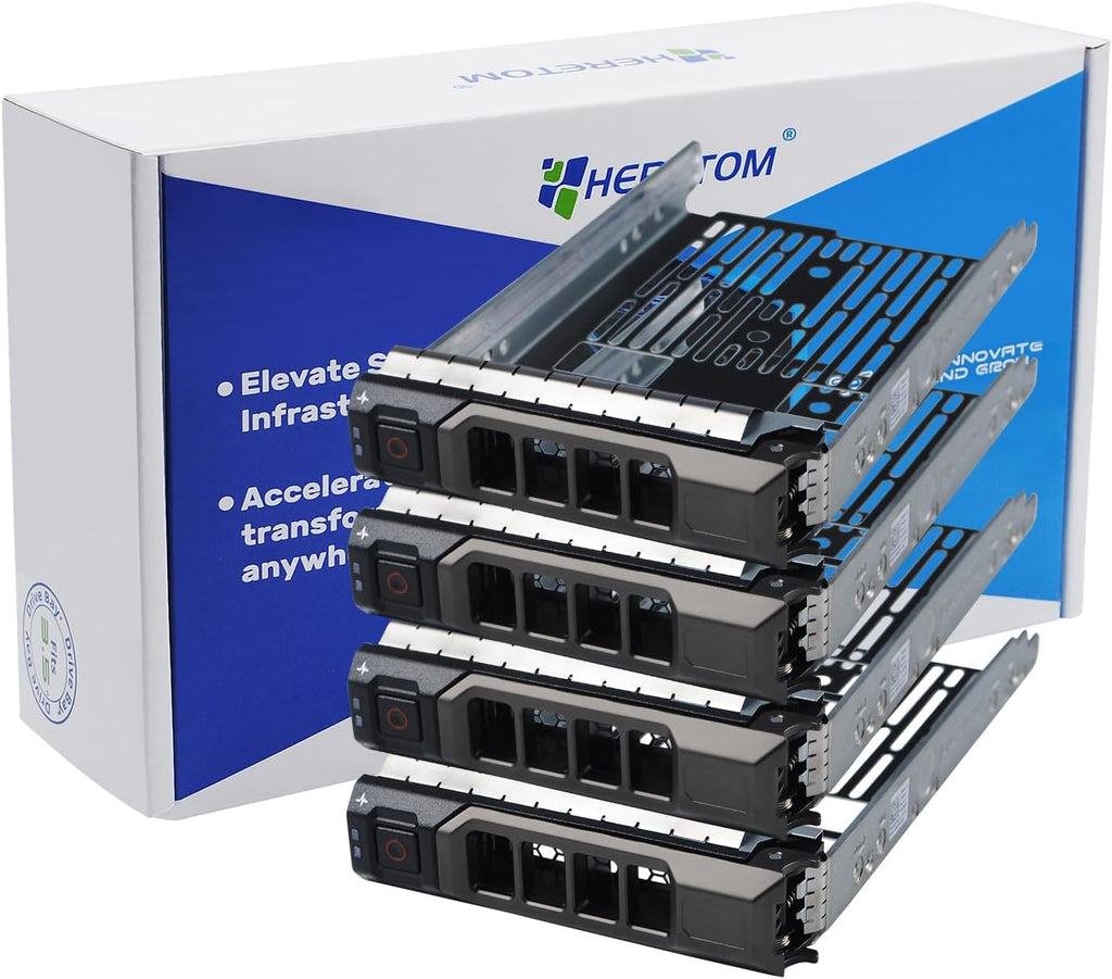 Pack-4, Hard Drive Tray Caddy for Dell Poweredge 11/12/13 Generation Models