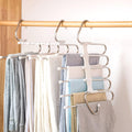 Pants Hangers 2 Pack Space Saving Metal Closet Organizer,Clothes Pants Hangers,Anti-Slip Design,Closet Organizers and