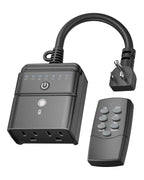 BN-LINK Outdoor Timer for Lights, 100FT Remote Control