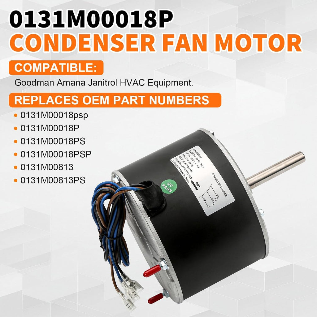 0131M00018P Condenser Fan Motor Replace for Goodman