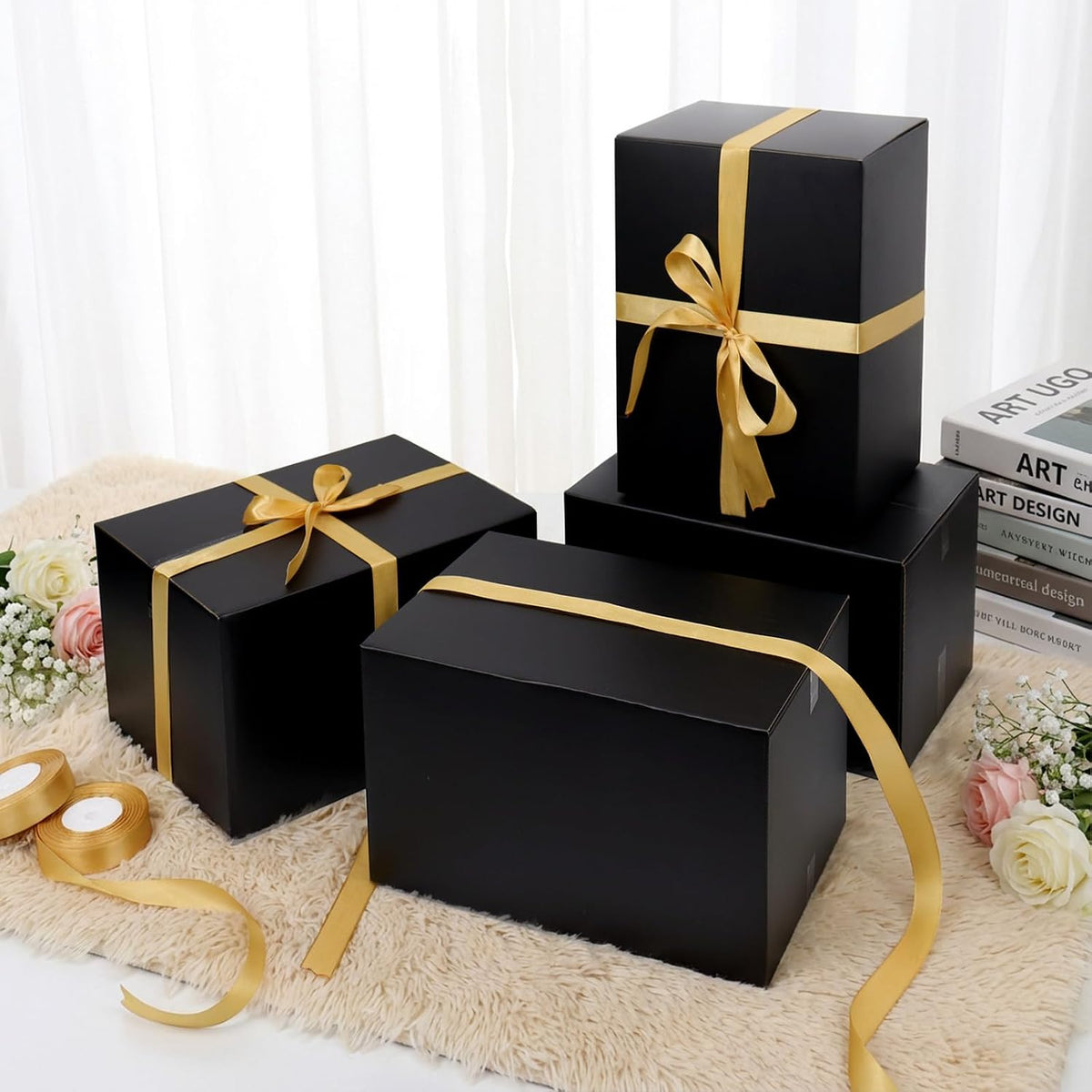 10x7x6 Black Shipping Boxes, 30 Pack Large Mailer & Packaging Boxes for Small Business, Heavy Duty Corrugated
