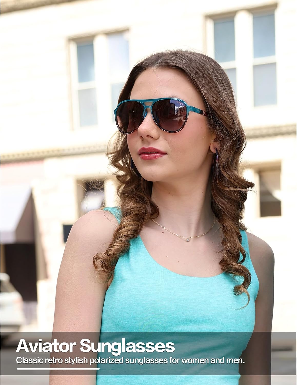 Polarized Aviator Sunglasses for Women Men Retro Trendy Sports Sunglasses for Outdoor UV400 Protection