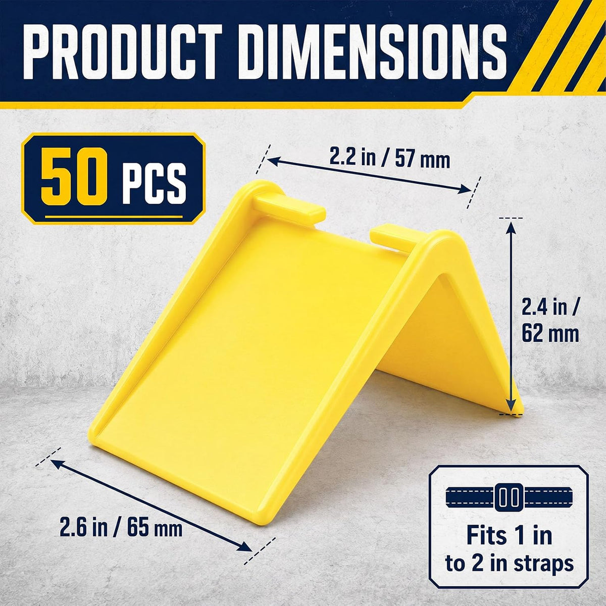 50 Pcs 2'' x 2'' Edge Protectors Flatbed Plastic Corner Guards