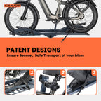 CyberRack E2 Hitch 2 E-Bike Rack with Ramp,200 lbs Capacity