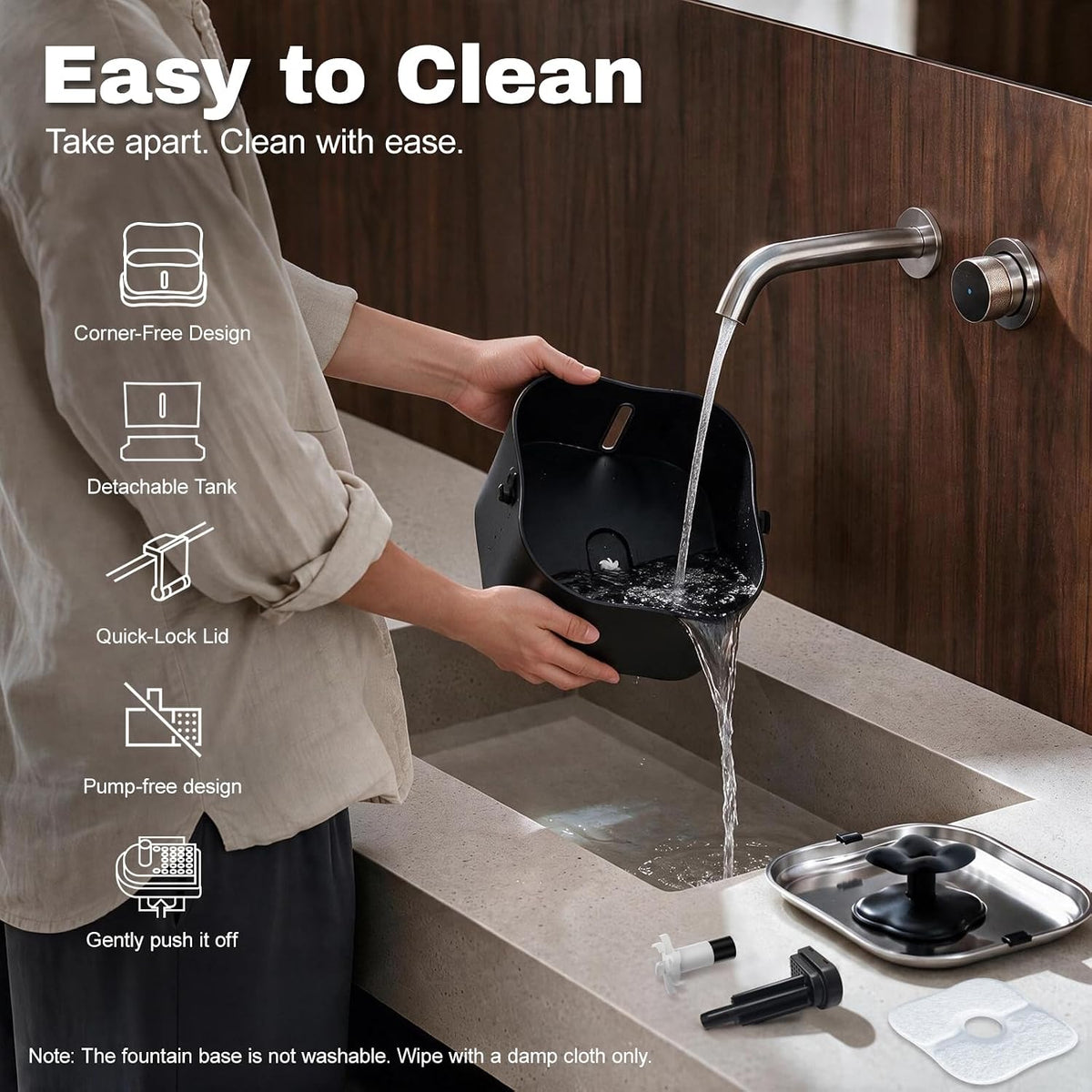 EG-9 Smart Cat Water Fountain, 3.6L/121oz Automatic, App & WiFi